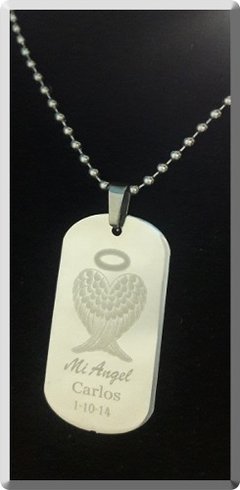 Mi Ángel Medalla Personalizada Con Nombre + Cadena en internet