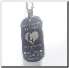 A Mi Hijo Nunca Olvides..personalizado Con Nombre + Cadena