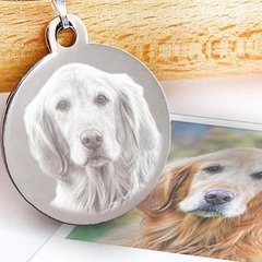 Medalla Fotograbada Redonda Mascotas