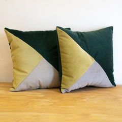 ALMOHADONES PATCHWORK triángulos x unidad