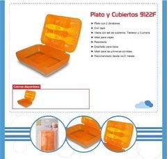 Set Plato Para Viaje Y Cubiertos Bebe Love 9122f Tienda Love en internet