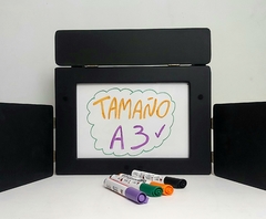 ACCESORIO. Tamaño A3. Placa 3 en 1. Magnética + p/marcadores + pizarra tiza. - comprar online