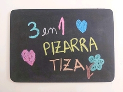 ACCESORIO. Tamaño A4. Placa 3 en 1. Magnética + p/marcadores + pizarra tiza. - tienda online