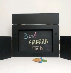 ACCESORIO. Tamaño A3. Placa 3 en 1. Magnética + p/marcadores + pizarra tiza. - Hauska