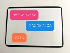 ACCESORIO. Tamaño A4. Placa 3 en 1. Magnética + p/marcadores + pizarra tiza. - comprar online