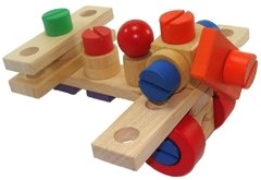 Juguete didáctico de madera para armar classic 6 en 1 avion Krecos