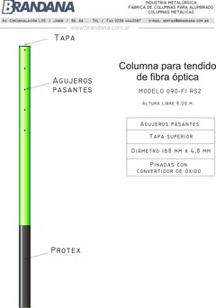 Columna para tendido de 8 m
