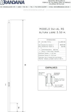 Imagen de Columna parque 3,5 mts