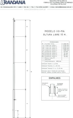 Mástil para bandera de 10 m en internet