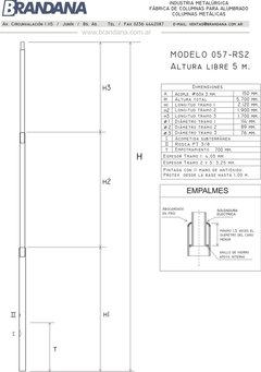 Columna recta 5 mts - columnasdealumbrado.com