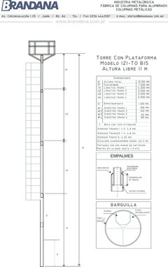 Torre para alumbrado de 11 m - comprar online