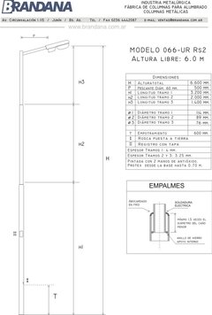 Columna recta 6 mts