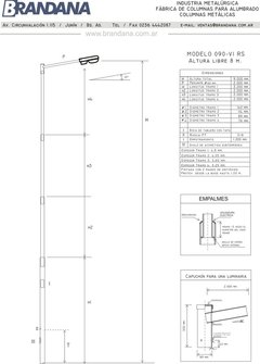 Columna con capuchón 8 m