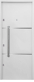 Puerta de acero, ciega/ con apliques de aluminio y triple cerradura -Doble chapa inyectada-C2230