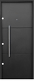 Puerta de acero, ciega/ con apliques de aluminio y triple cerradura -Doble chapa inyectada-C2230