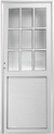 Puerta De Aluminio 1/2 Vidrio 36mm Reforzada