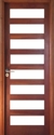Puerta cedro 8 vidrio horizontales. Cod. PM203