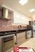 Cocina en melamina con tiradores de aluminio. Cod. AM114