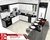 Cocina en melamina con tiradores comunes. Cod. AM136