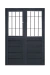 Portada doble hoja con ventana 1-2 vidrio LINEA TITANIUM