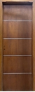 Puerta Placa hoja en cedro con Apliques en Aluminio