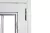 Puerta con reja 1-4 vidrio LINEA TITANIUM PLUS