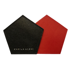 Kit c/ 2 Porta Copos - Preto e Vermelho