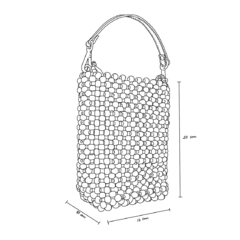 Bolsa Veneza - Smile - Preto e branco - loja online