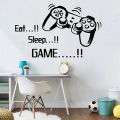 Adesivo de Parede Gamer Eat Sleep Game #2
