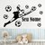Kit Adesivos de Parede Infantil Criança Jogador de Futebol Bola Seu Nome Personalizado #3