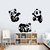 Kit Adesivos de Parede Infantil Criança Pandas