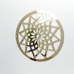 Espelho Decorativo Mandala Girassol Dourada 80 Cm X 80 Cm - comprar online