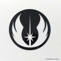 Símbolo Decorativo Jedi Acrílico Preto Vazado 45,5 Cm diâmetro - comprar online