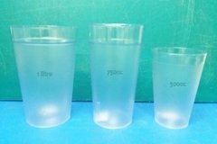 Vasos Para Tragos O Fernet Plástico Duro - Capacidad 1 Litro