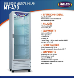 Exhibidora vertical MT- 470 R290 - Inelro - comprar online