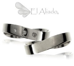1002. Argollas de matrimonio INFINITO en Oro Blanco 18K.