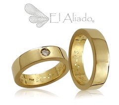 1006. Argollas en Plata 925 enchapada en Oro18k.