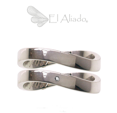 1106. Argollas de matrimonio Infinito en Oro Blanco 18k. - comprar online