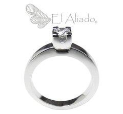1118. Anillo de compromiso en Oro Blanco 18k.
