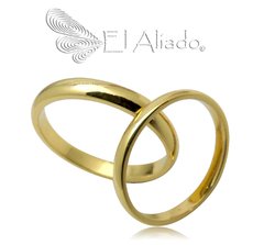 1143. Argollas en Plata 925 enchapada en Oro Amarillo 18k.