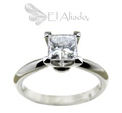 1174. Anillo de compromiso en Oro Blanco 18k. - comprar online