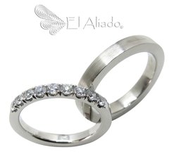 1176. Argollas de matrimonio en Titanio.