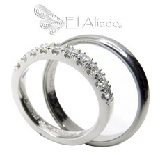 1179. Argollas de matrimonio en oro blanco 18k. - comprar online