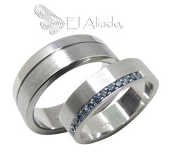 1184. Argollas de matrimonio en titanio.