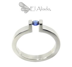 1198. Anillo de compromiso en oro blanco 18k.
