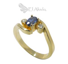 1208. Anillo de compromiso en oro amarillo 18k. - comprar online
