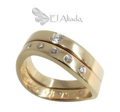 1219. Argolla y pisa argolla en oro rosado 18k. en internet