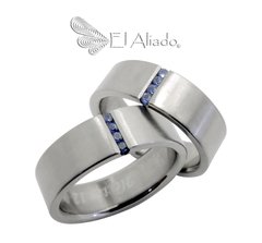 1223. Argollas de matrimonio en titanio.