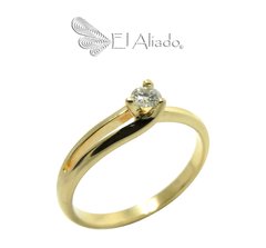 1229. Anillo de compromiso en oro amarillo 18k.