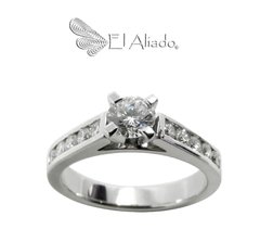 1277. Anillo de compromiso en oro blanco 18k en internet